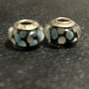 Pandora 925 silver Polka Dot Glass Beads